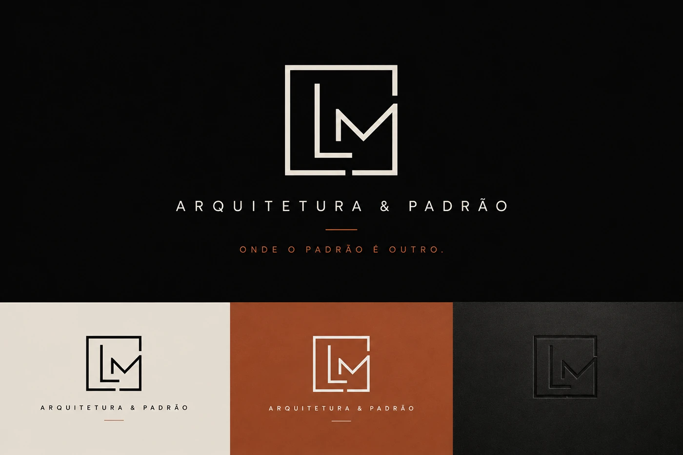 Variações do logotipo de Luanna Mesquita Arquitetura